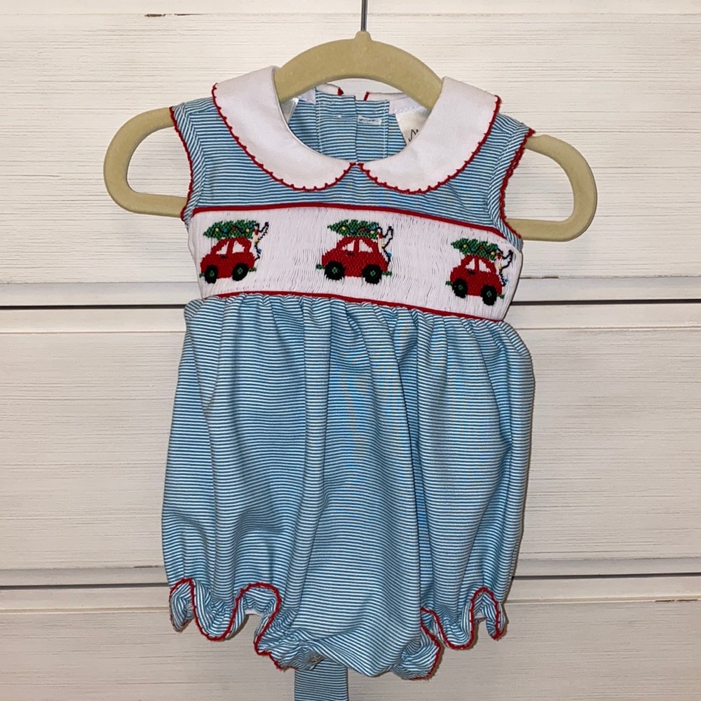 Smocked Christmas Outfit 3M
